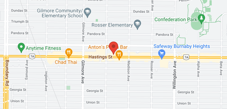 map of 101 4223 HASTINGS STREET